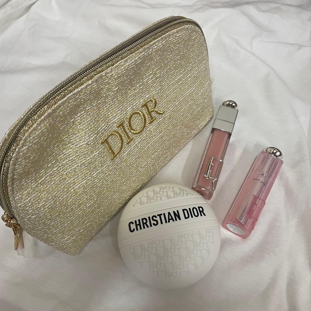 DIOR ゴールドポーチ コスメセット 新品 Dior※ ホリデー限定☆ポーチ付きコフレセット☆国内即発 (Dior/メイク