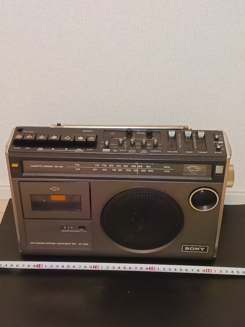 ソニー ラジカセ CF1980 FM/AMカセット初代モデル レトロ - メルカリ