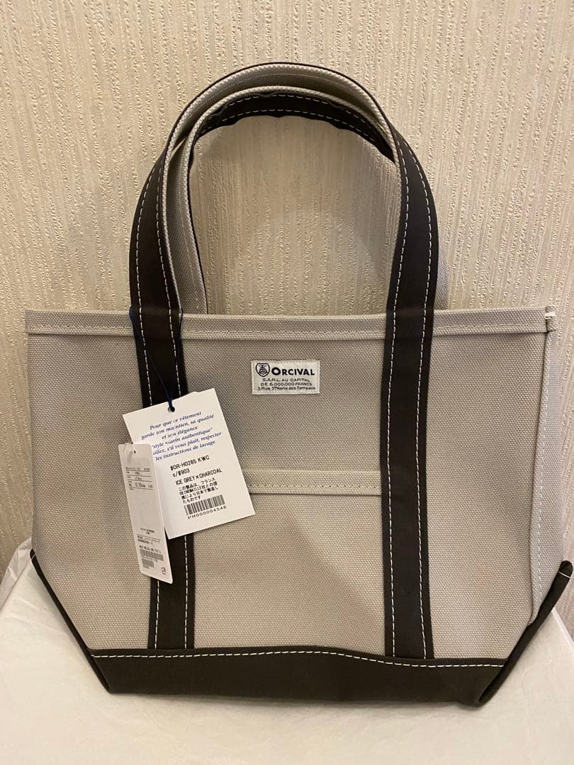 ORCIVAL オーシバル キャンバス トートバッグ チャコール アイスグレー