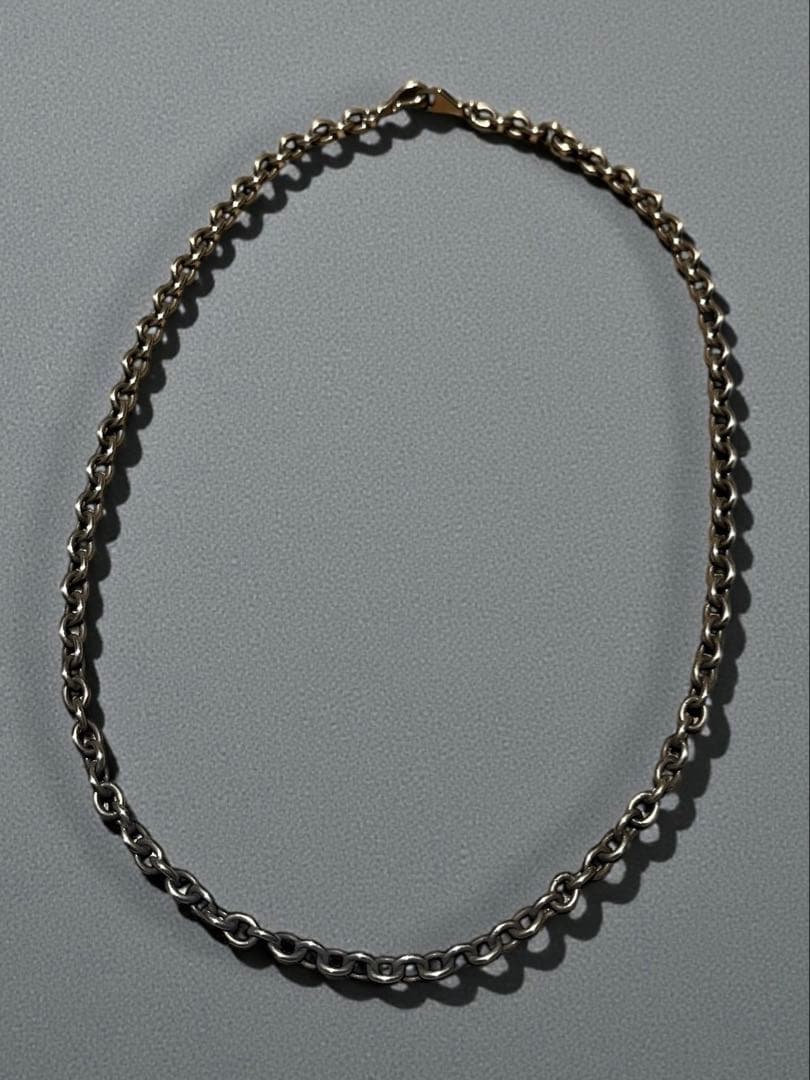 R.J.B シルバー925 ダイヤ リング あずきチェーン ネックレス 45cm シルバーチェーン ネックレス アズキチェーン あずきチェーン アンカー