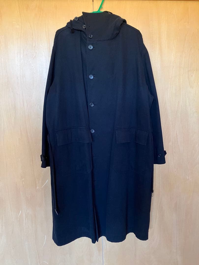 Y's for men ロングコート ブラック　フード Y's for men SINGLE LONG JACKET | HUES 福岡セレクトショップ