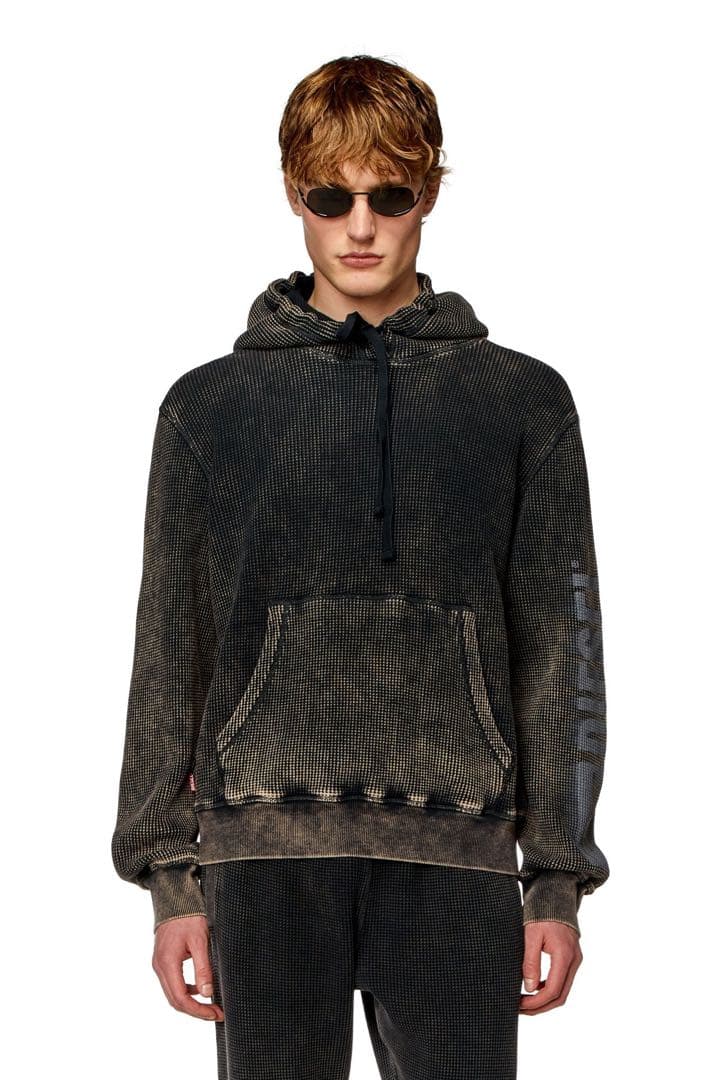 DIESEL フード付き ブラックパーカー タグ付き ディーゼル DIESEL メンズ パーカー A02813 9XX 0BAWT アウター フード