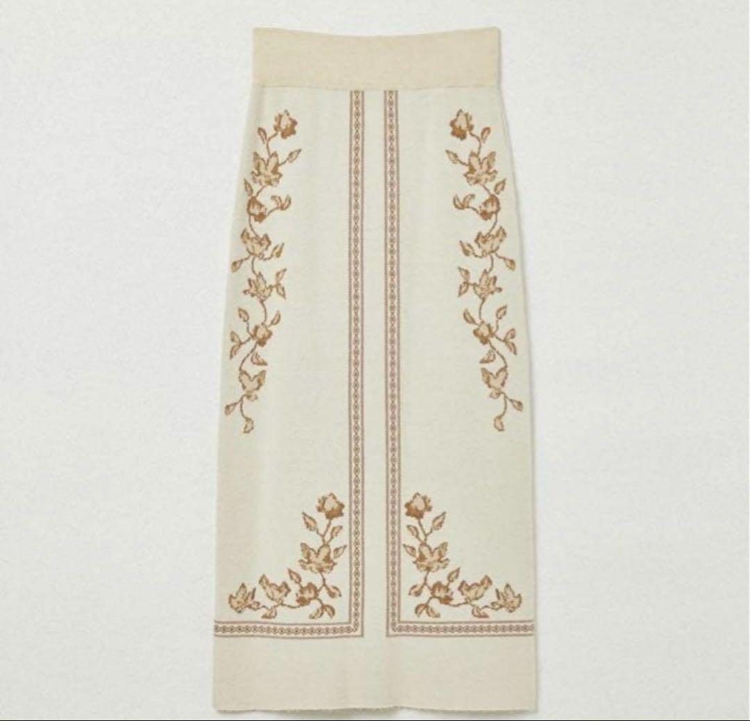 スカート Eaphi scarf motif knit skirt ivory Eaphi scarf motif knit skirt(ivory) - メルカリ