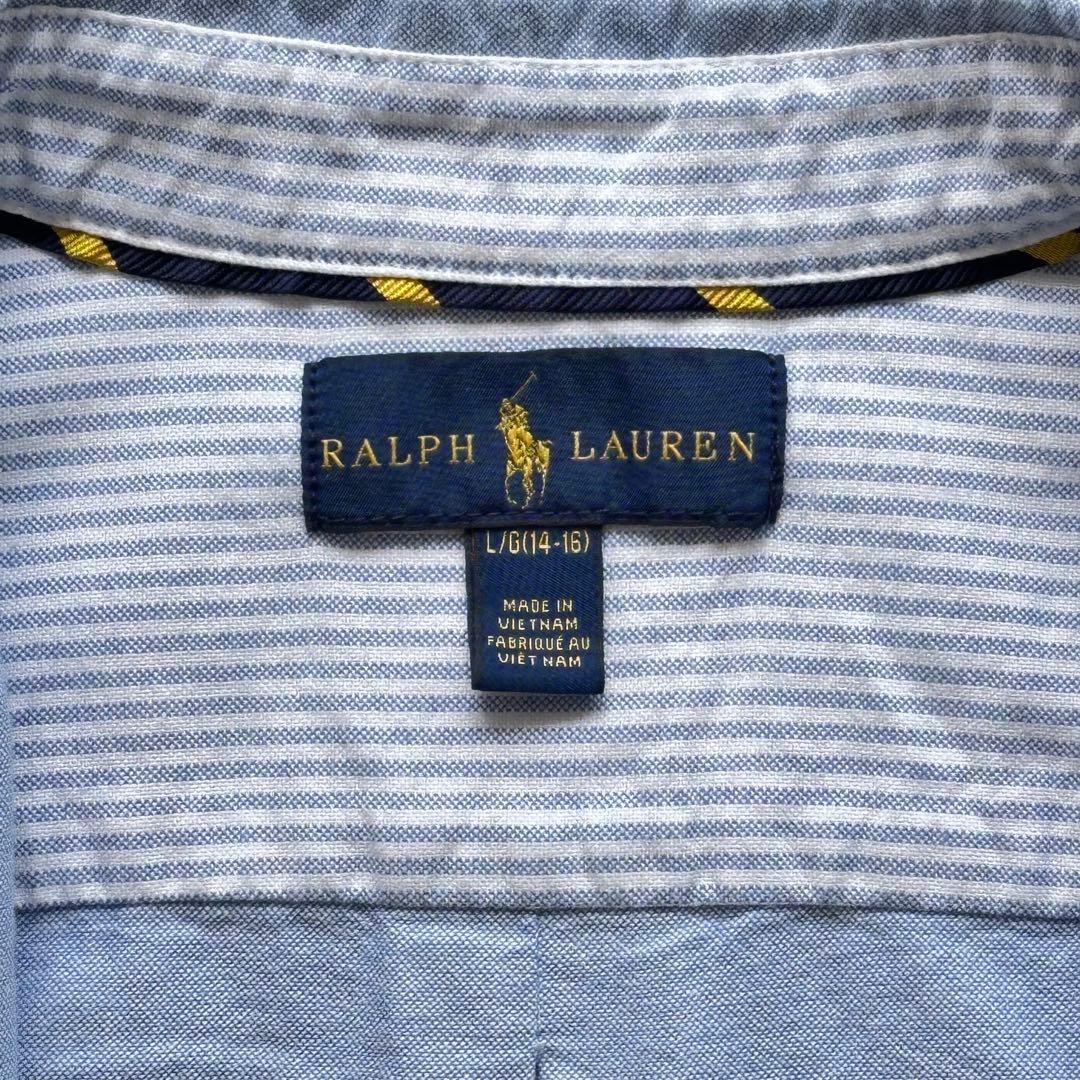 極美品 ラルフローレン オックスフォードBDシャツ ビックポニー