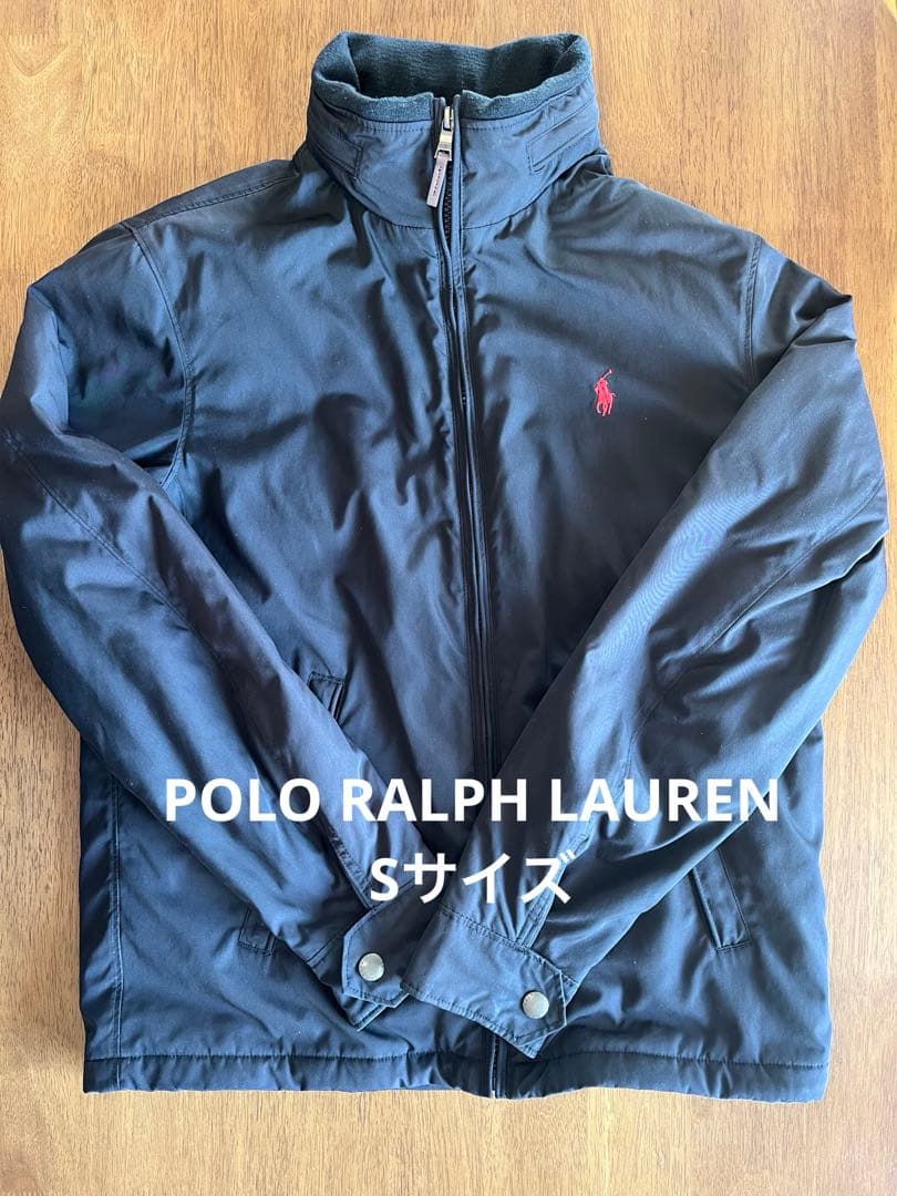 POLO RALPH LAUREN ブラック インナーフリース　ブルゾン s 美品】POLO Ralph LAUREN ポロラルフローレン フリースジャケット 黒