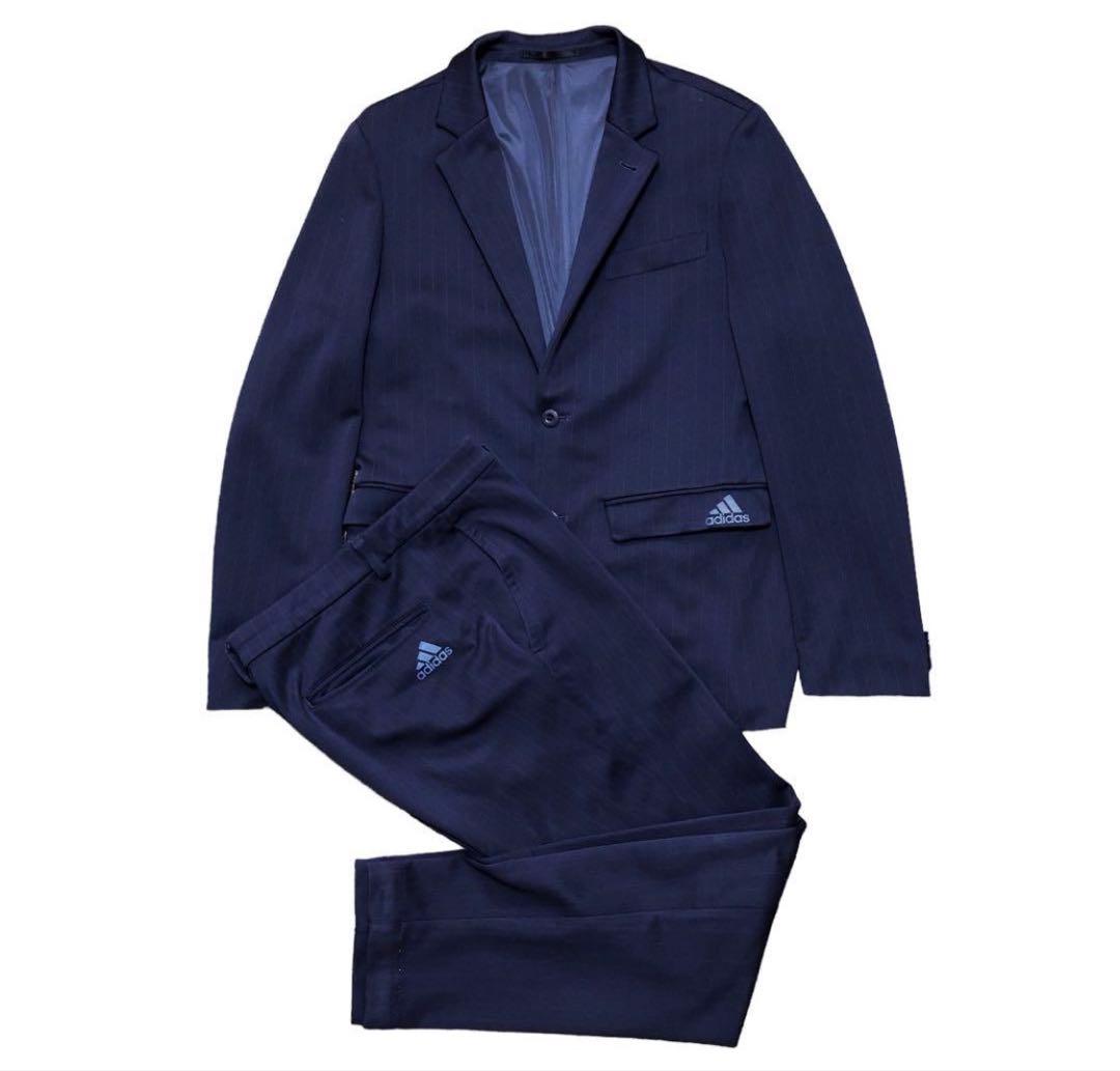 超貴重 adidas セットアップスーツ　ストライプ　オリジナルモデル ネイビー ストライプスーツ | Wide Range