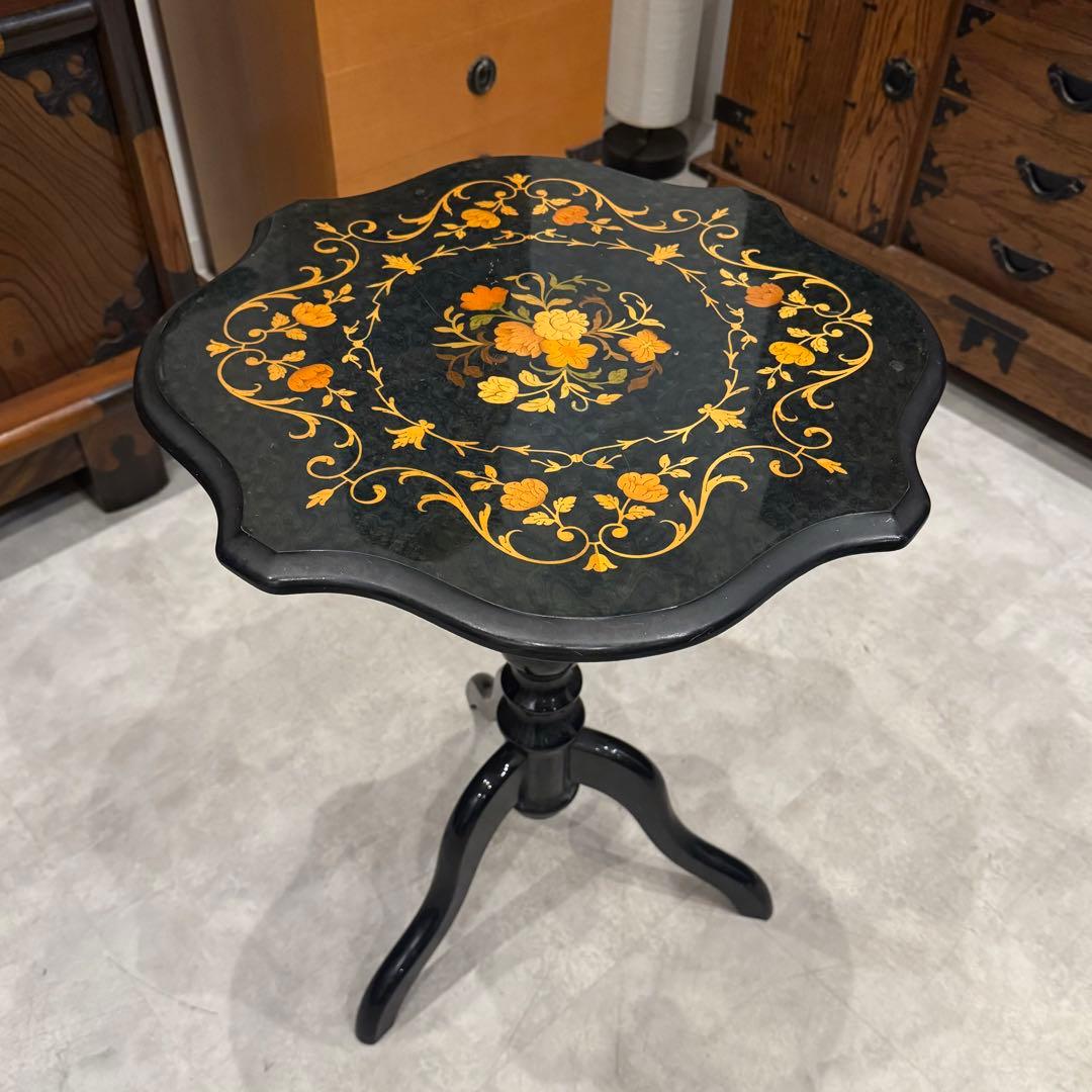 イタリア製 Demain ドマン サイドテーブル コーヒーテーブル イタリア製 象嵌コーヒーテーブル（サイドテーブル） ブルー｜Y-KAGU