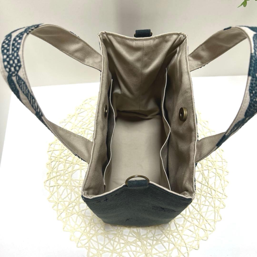 《感謝価格》ミナペルホネン　縦長スクエアトート　ハンドメイド