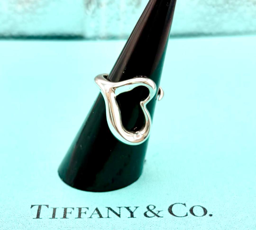 美品TIFFANY&Co. ティファニー オープンハートリングSV925 11号 TIFFANY&Co.（ティファニー） オープンハート リング 指輪 SV925
