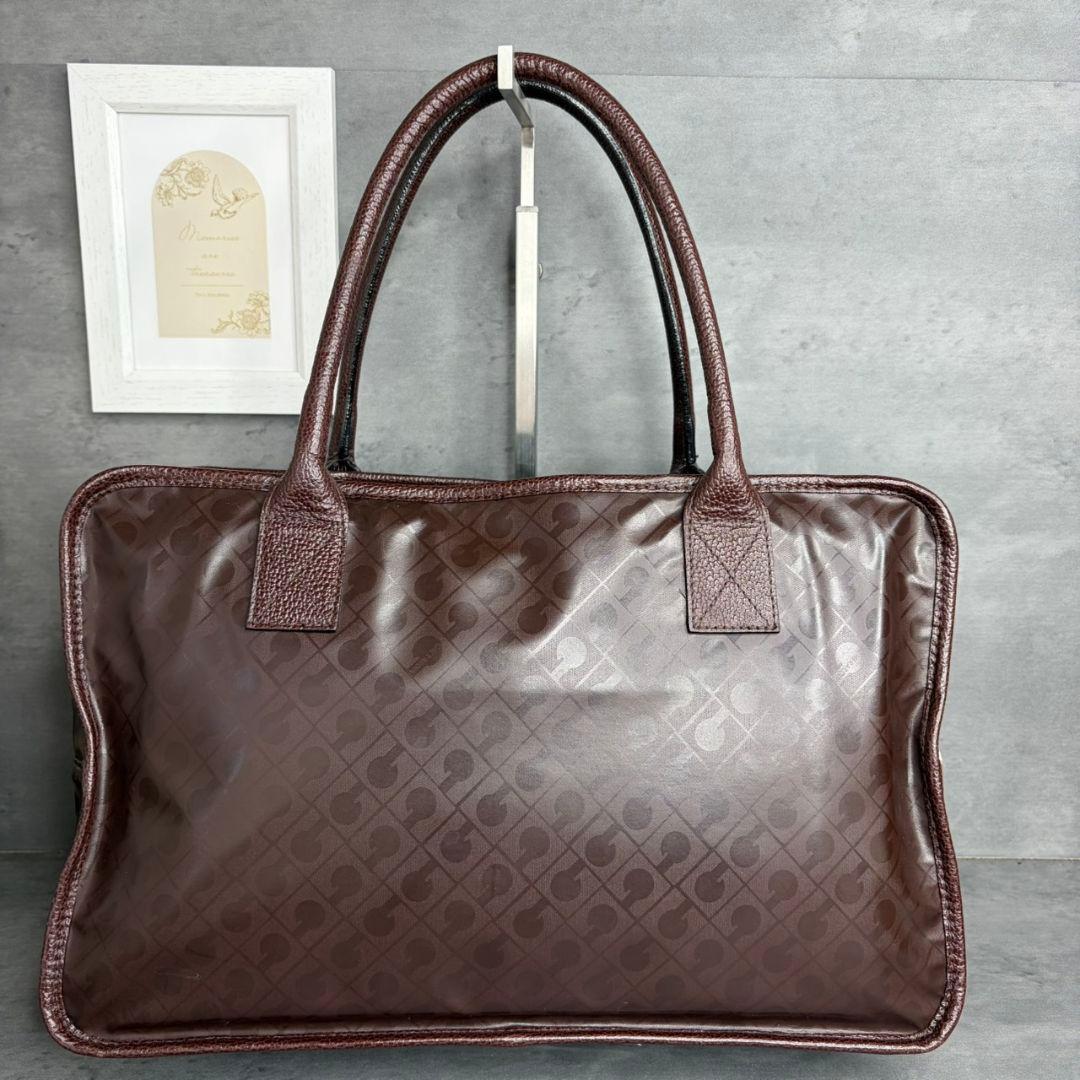 極美品】ゲラルディーニ ソフティ トートバッグ ブラウン ダブル