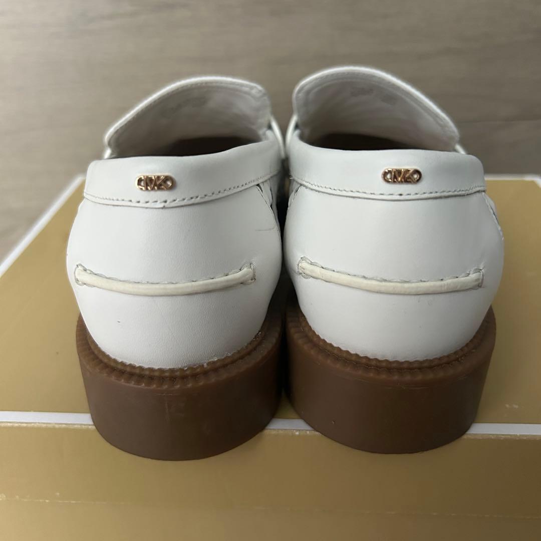 MICHAEL KORS マイケルコース ホワイト編み込みローファー 白 - メルカリ