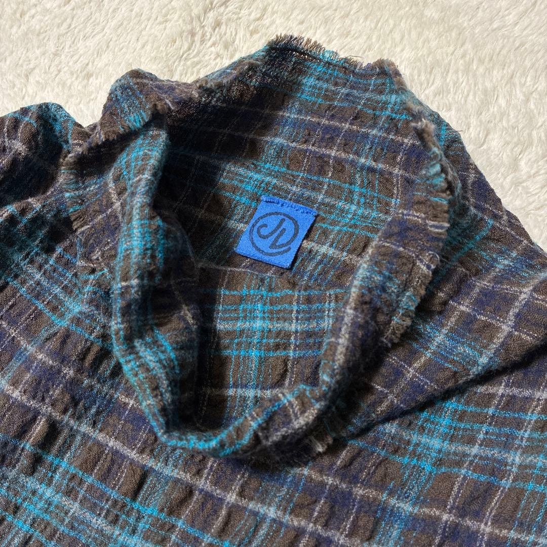 訳あり JURGEN LEHL ヨーガンレール チェック ハイネックチュニック