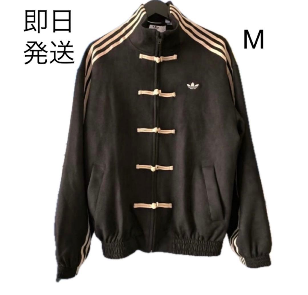 M 黒　adidas originals スエード トラックジャケット アディカラー ウーブン ファイヤーバード トラックトップ / ジャージ