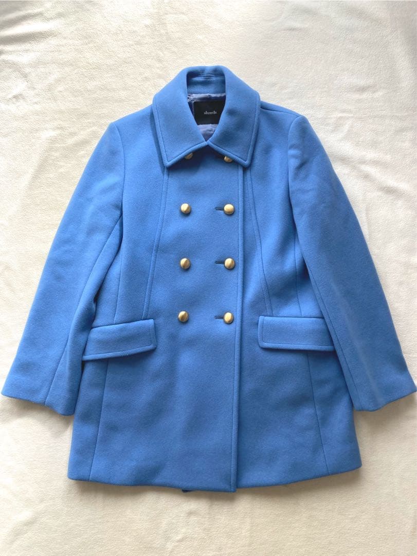 M inervaallureville 金ボタン　ダブルメルトンコート　2 ダブルフェイスメルトンビーバー ウィングカラーコート