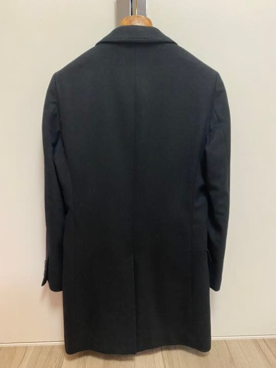 プラチナコムサ カシミヤ100％ チェスターコート ブラック - メルカリ