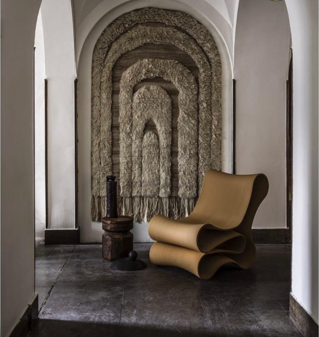 【usapi_X 】3Dプリントのシングルソファー 北欧デザイン ファブリックソファ Shrimp【シュリンプ】2人掛けソファ