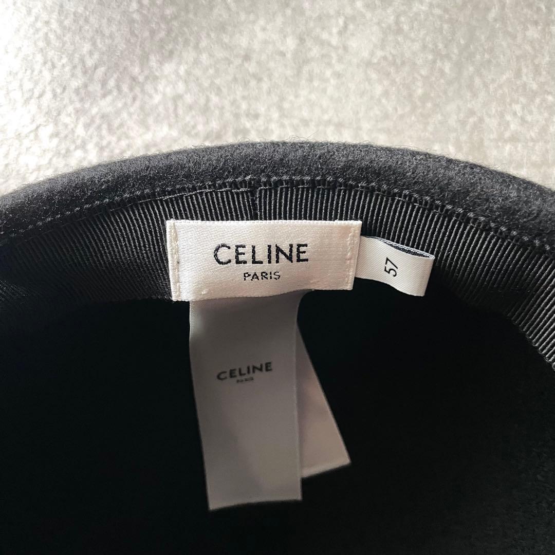 未使用級☆セリーヌ トリオンフ フェルトキャップ ウール レディース