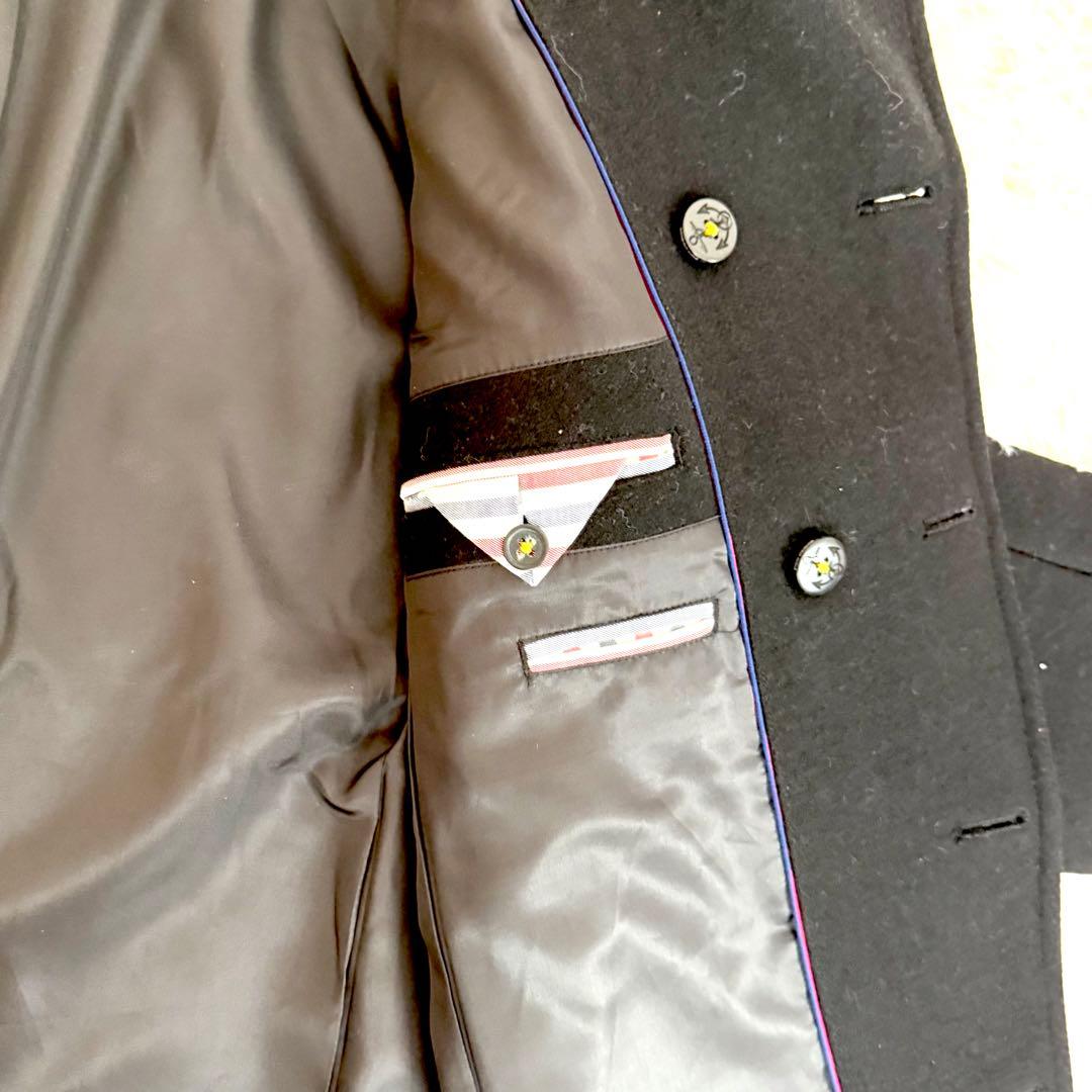 ムッシュニコル Pコート サイズ50 上質 ウール90% ネイビー - メルカリ