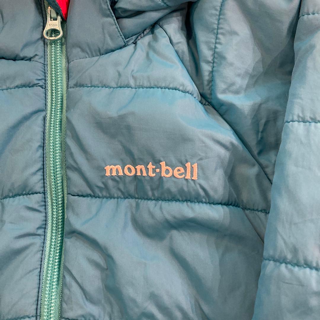 モンベル コート リバーシブル ジャケット ダウン 水色・赤 mont-bell