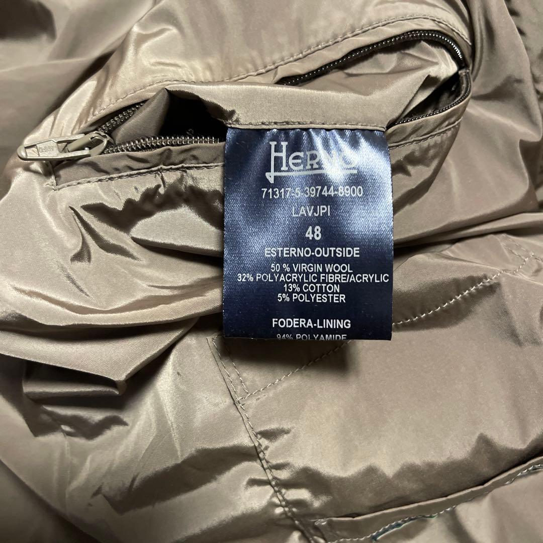 HERNO ダッフルニットコート 中綿 48 ヘルノ L - メルカリ