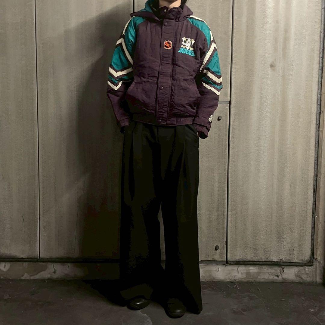 US古着 NHL starter ナイロン ゲームジャケット パーカー ロゴ US古着 NHL starter ナイロン ゲームジャケット パーカー ロゴ