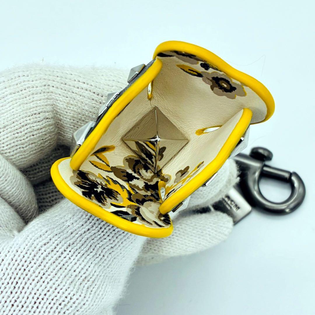 COACH コーチ バッグチャーム キーリング ローズ メタル スタッズ y2k