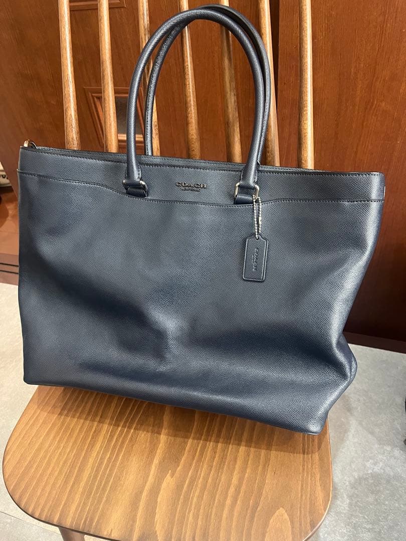 COACH ネイビー レザー トートバッグ コーチ レザートートバッグ COACH | 京都通販ミセスのファッション館・本店