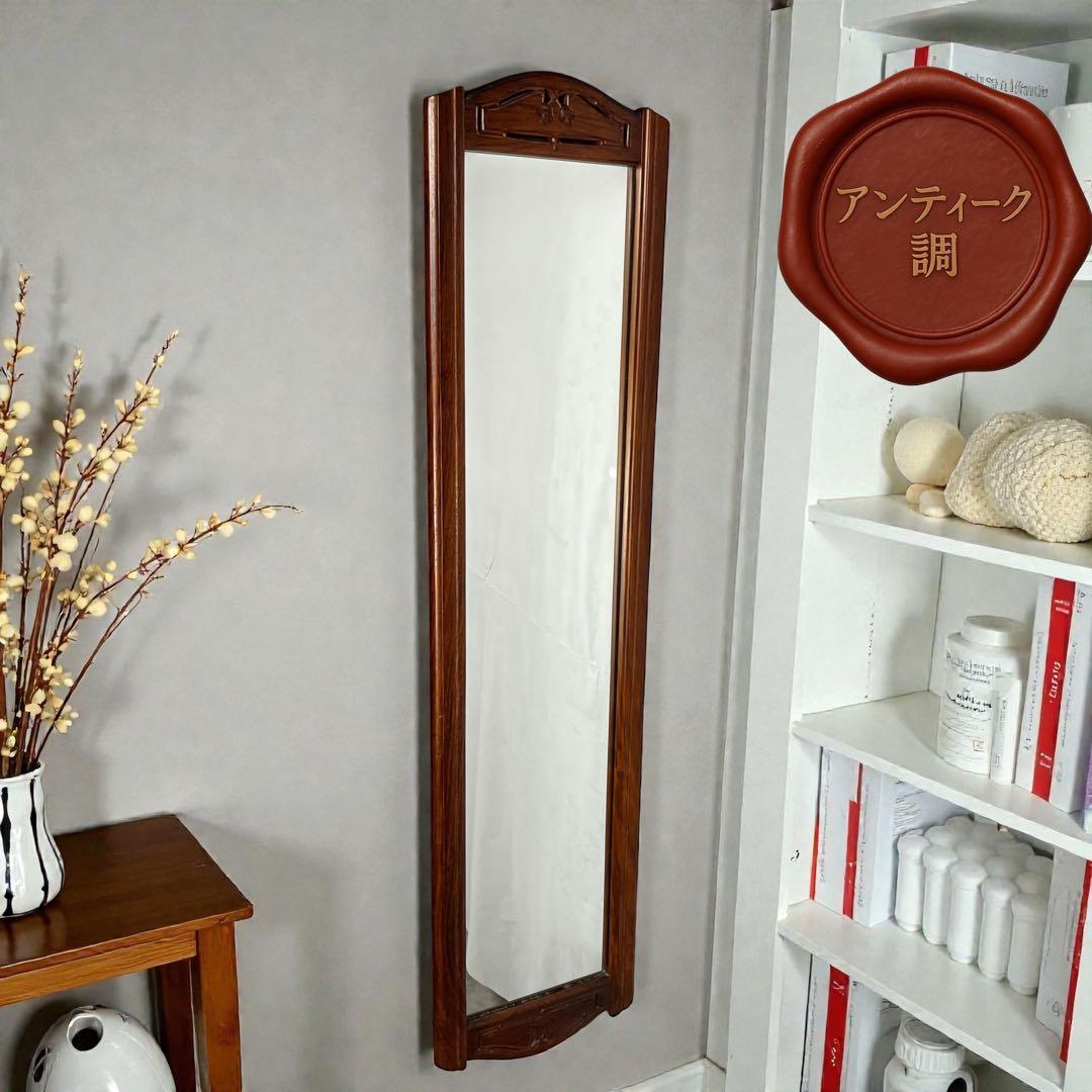 ✨ アンティーク調 ✨ 壁掛けウォールミラー アンティーク調 大型壁掛けミラー ホワイト 壁掛けミラー ウォール