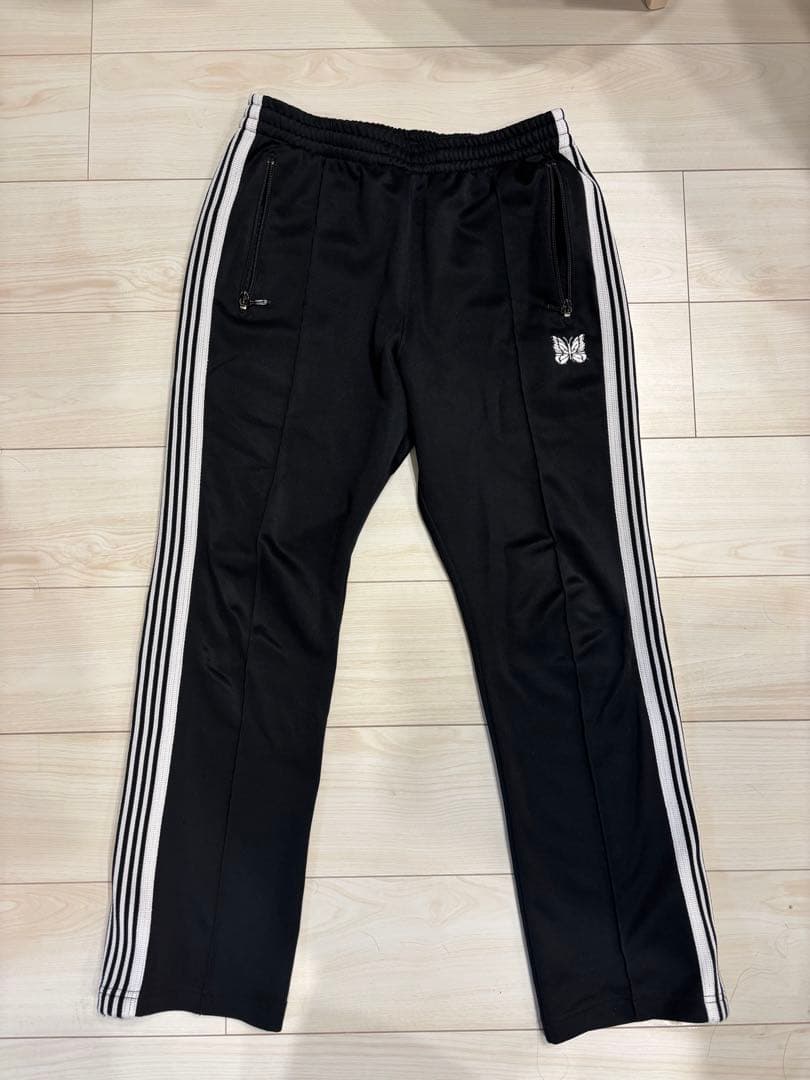 meedles トラックパンツ　black x white 白黒 BAYBLO（ベイブロ）の「(GV)ユニセックス SETUP対応 サイドライン