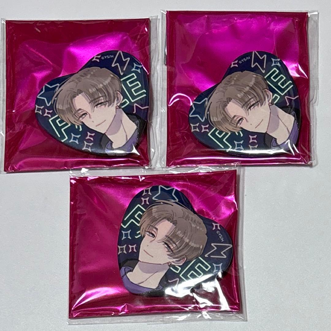 多聞くん今どっち !? コラボカフェ 橘敬人 ハート缶バッジ 3つ - メルカリ