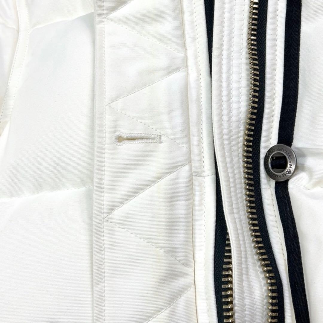 ムースナックルズ ダウンジャケット 2way リアルファー S ホワイト