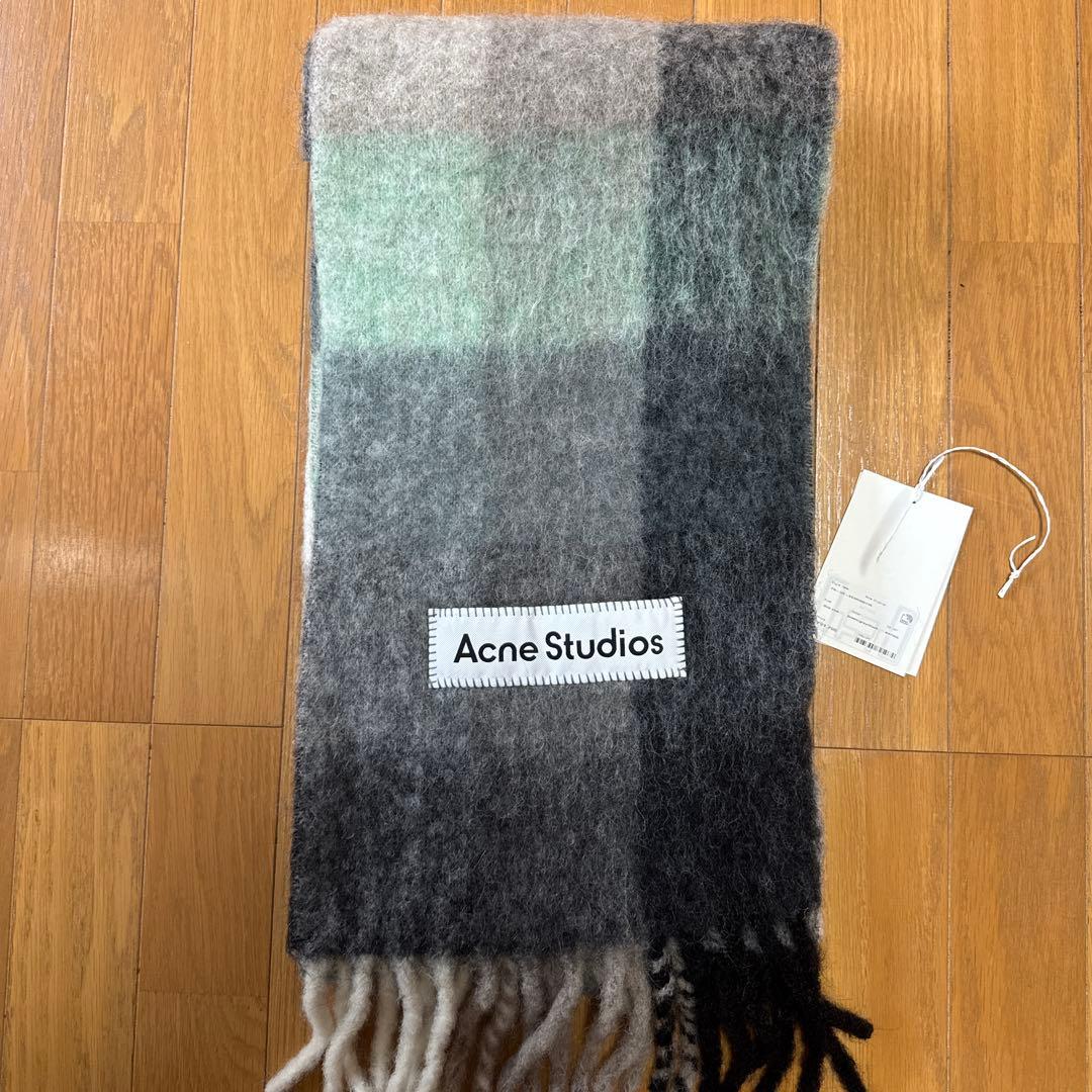 正規品 Acne Studios モヘア マフラー スカーフ ACNE STUDIO】モヘアチェックスカーフマフラー ☆人気☆ (Acne Studios