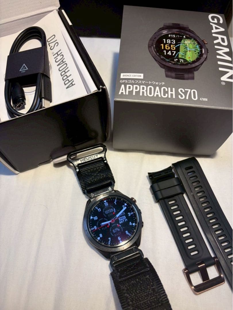 Garmin Approach S70 GPSナビウオッチ 楽天市場】ゴルフウォッチ ガーミン GARMIN Approach S70 47mm Black