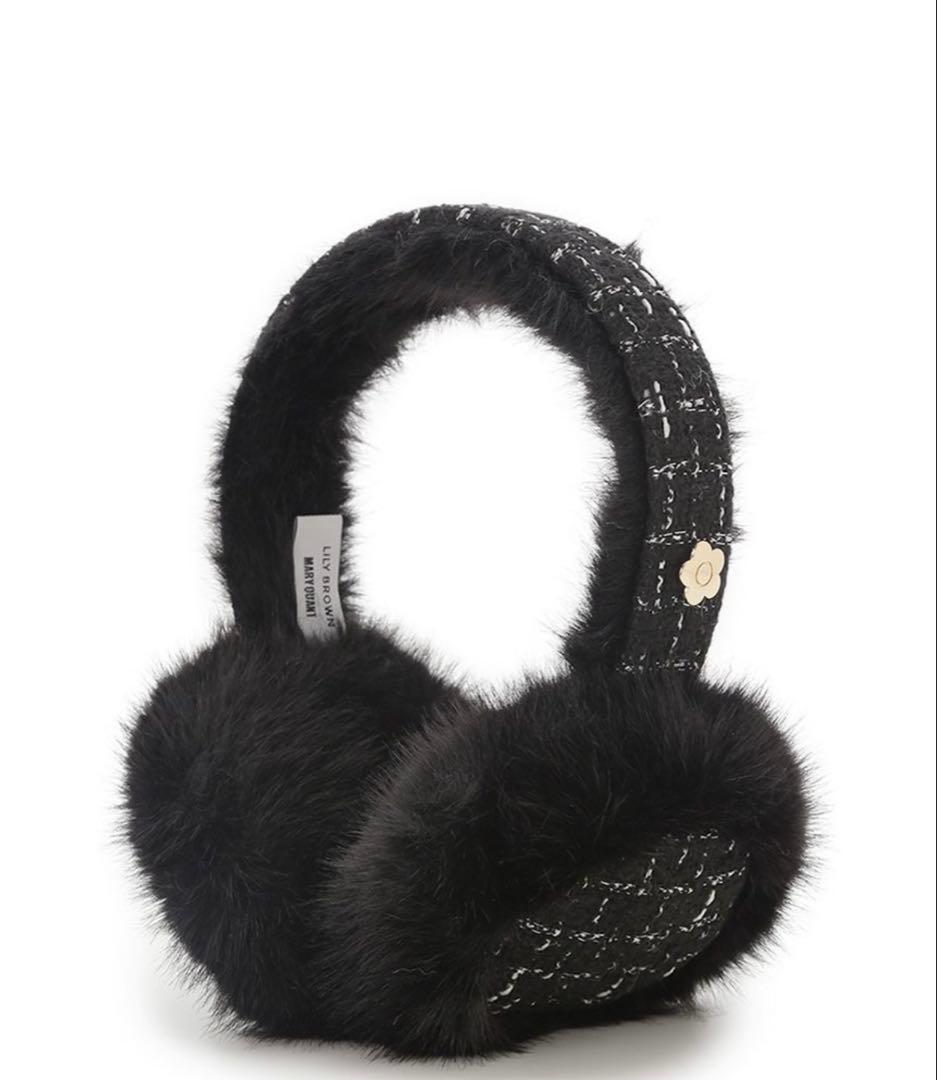 【LILY BROWN×MARYQUANT】イヤーマフ 新品 タグ付き 完売商品 LILY BROWN×MARY QUANT】デイジーモチーフファーイヤーマフラ