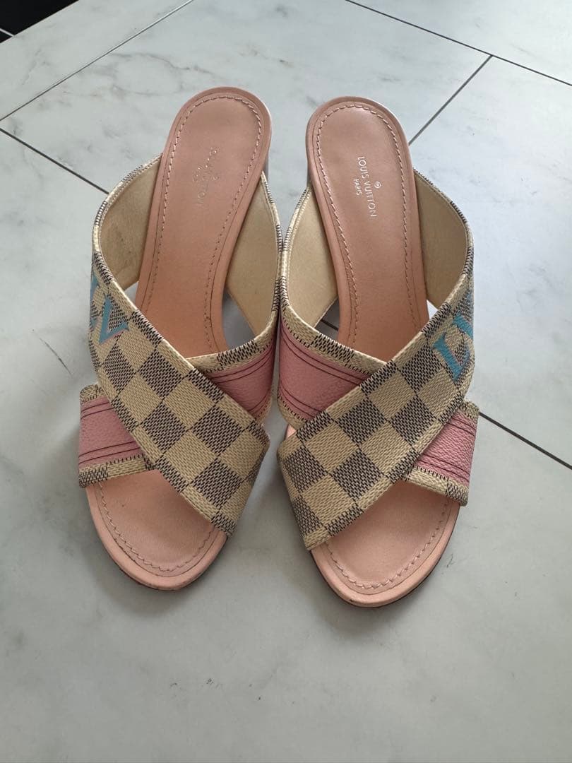 LOUIS VUITTON ルイヴィトン 希少　クロスストラップミュール 楽天市場】【20%OFF】 ルイヴィトン ミュール レディース リバイバル