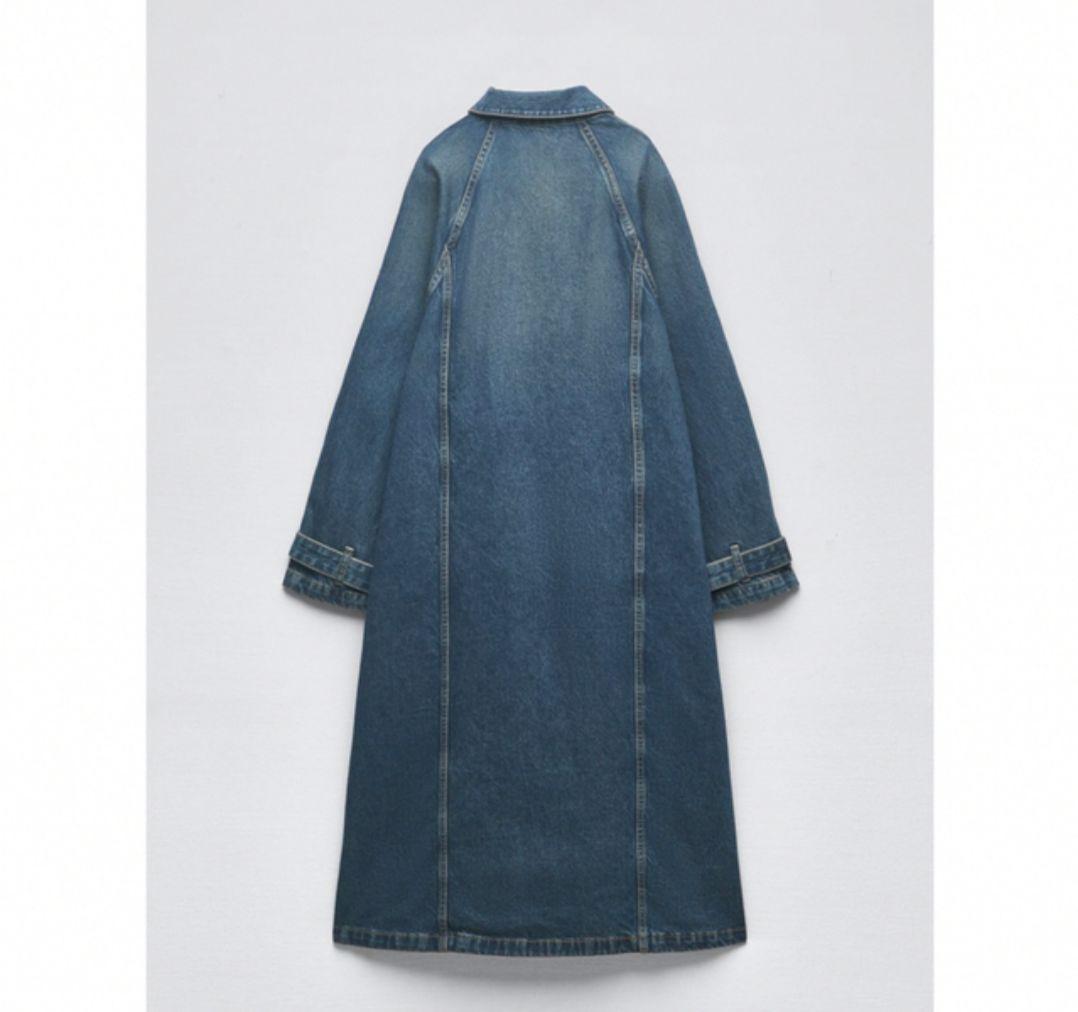 ZARA ☆デニムコート TRF ザラ トレンチコート ロングコート - メルカリ