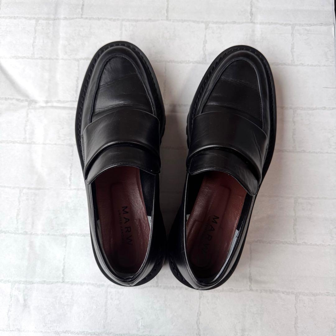 美品 MARW UNITED ARROWS ローファー ブラック 24.5cm - メルカリ