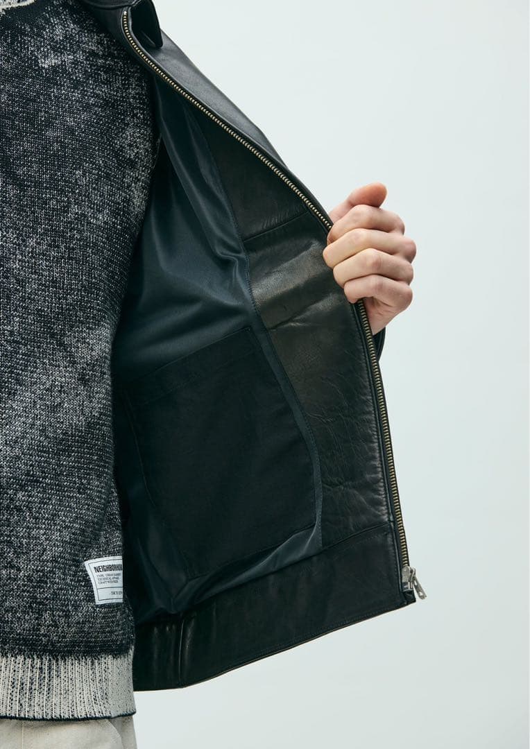 新作 26ss ネイバーフッド XL レザー スポーツ ジャケット - メルカリ