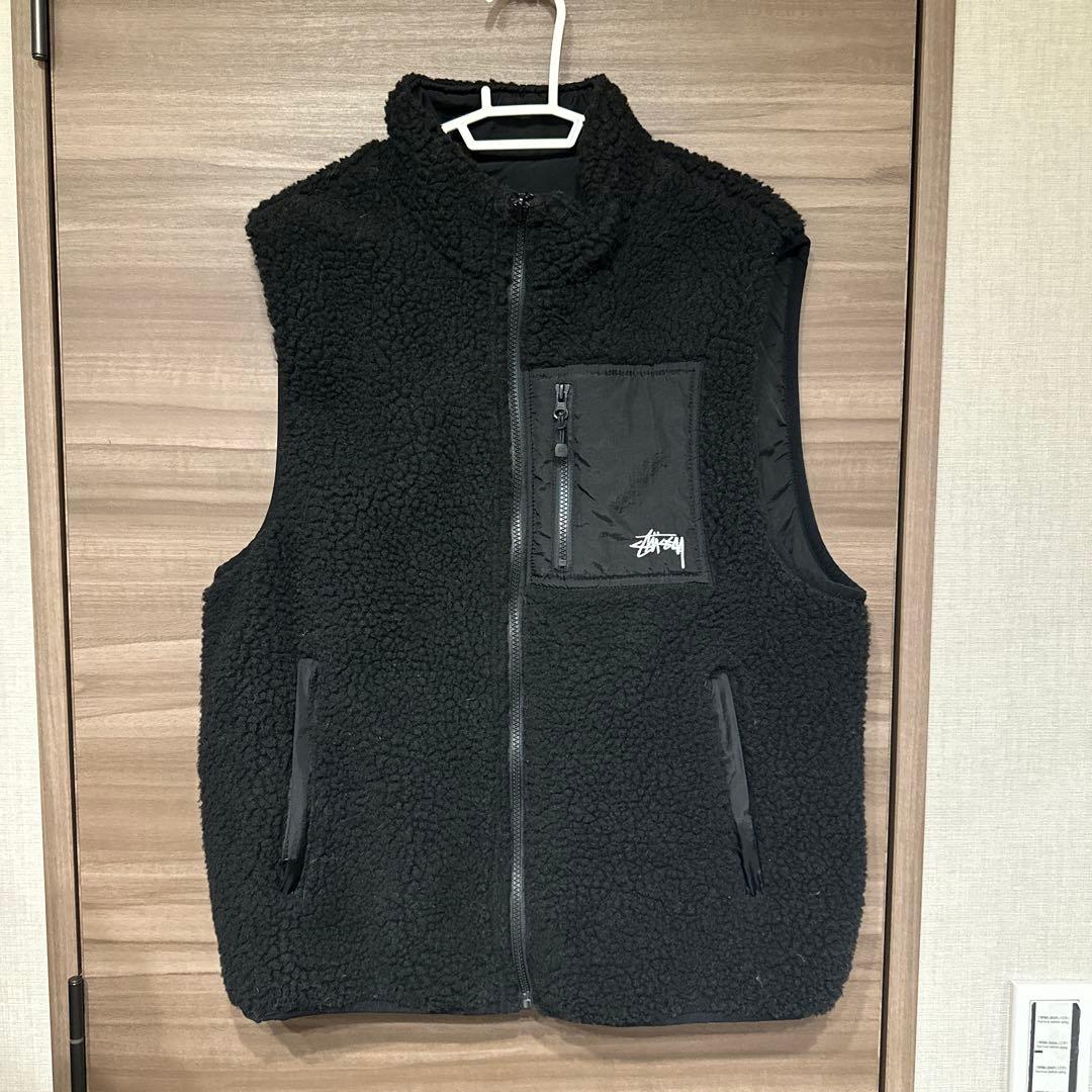 Stussy ボアベスト ブラック Stussy Black Script Zip-Up Hoodie (L) – Exchange