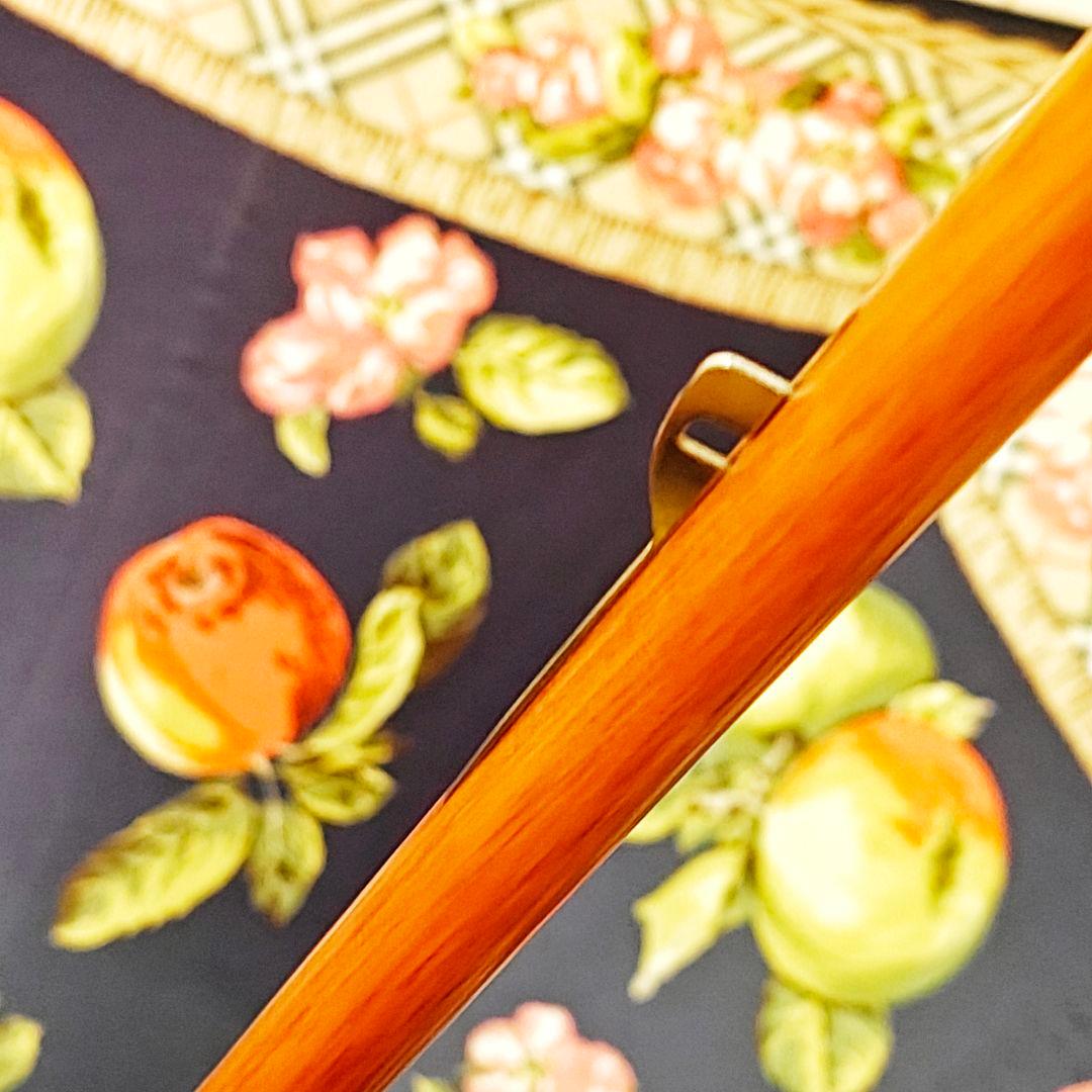 希少】Burberrys フルーツ花柄 長傘 ノバチェック バーバリー 紺