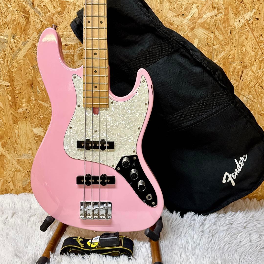 BACCHUS/バッカス JB ジャズベ ピンク ベース女子 初心者豪華セット♪ BJB-1-RSM/M SLPK (Bacchus / バッカス) エレキベース