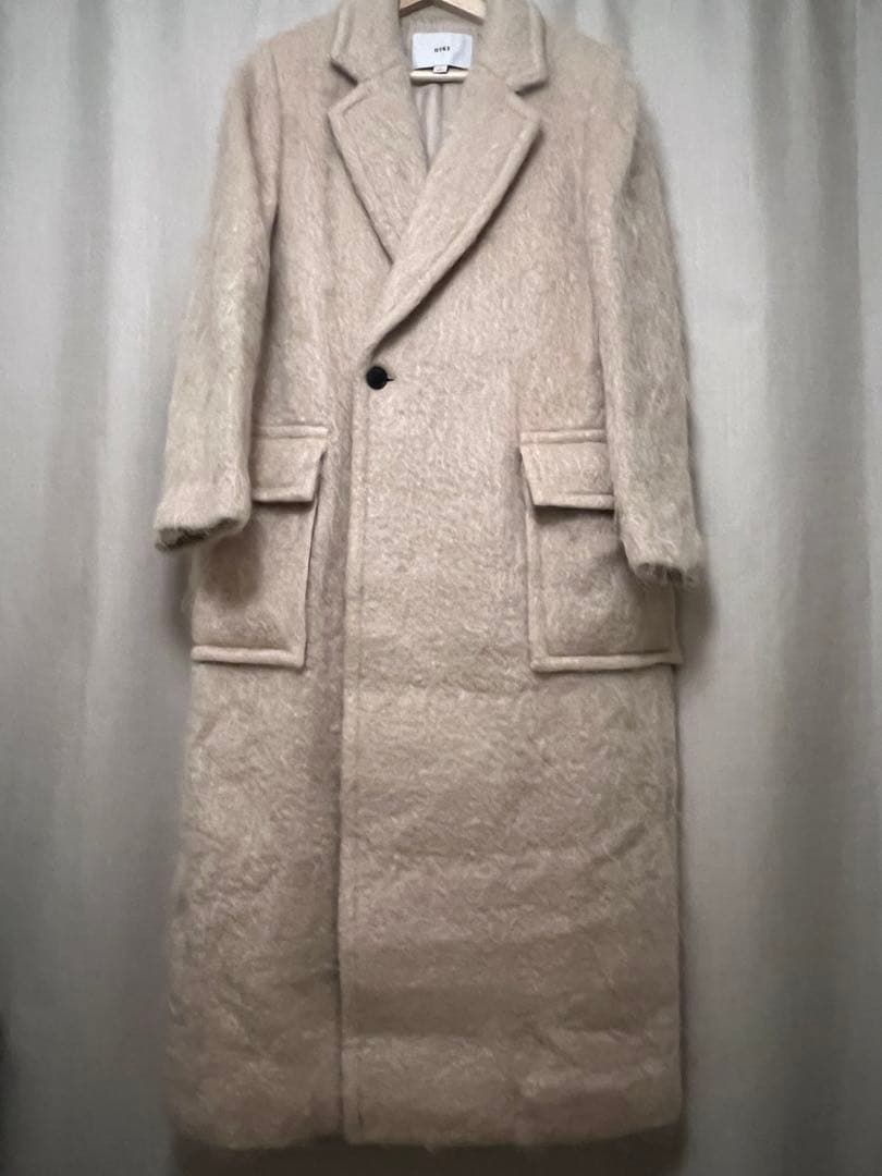 HYKE モヘアダブルブレステッドコート - メルカリ