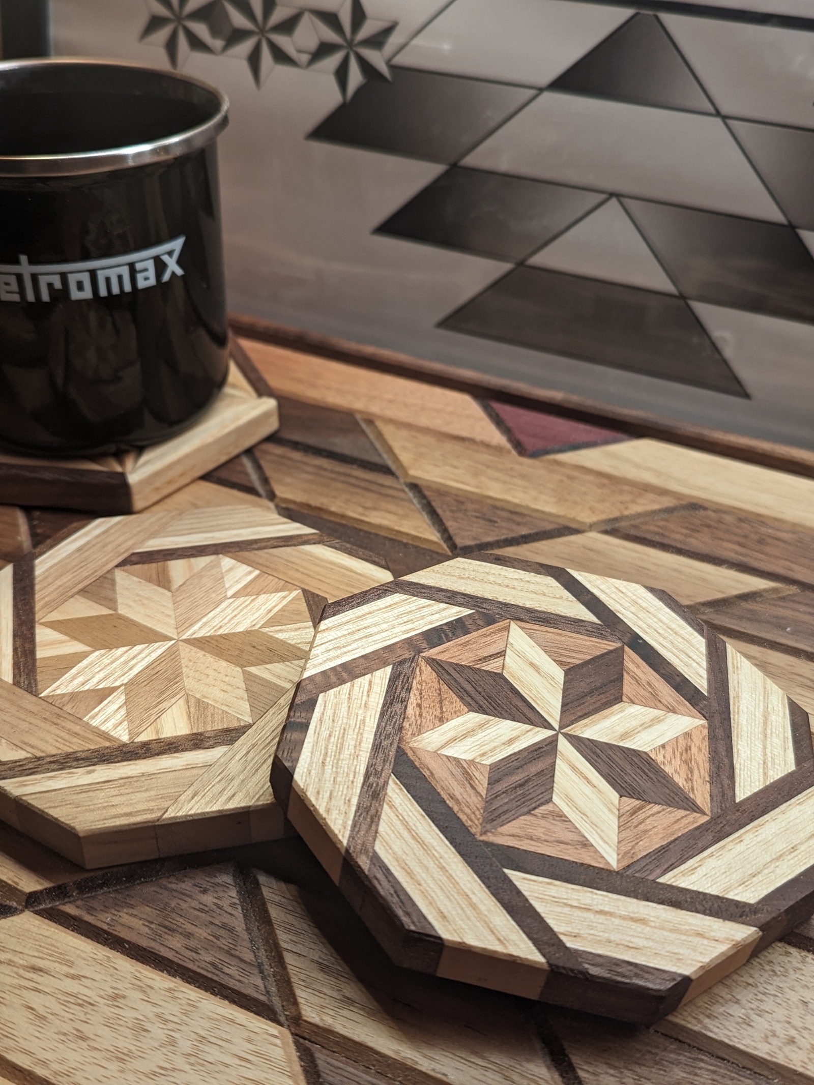 オルテガ柄ローテーブル 折りたたみテーブル - wood style K&Y | minne