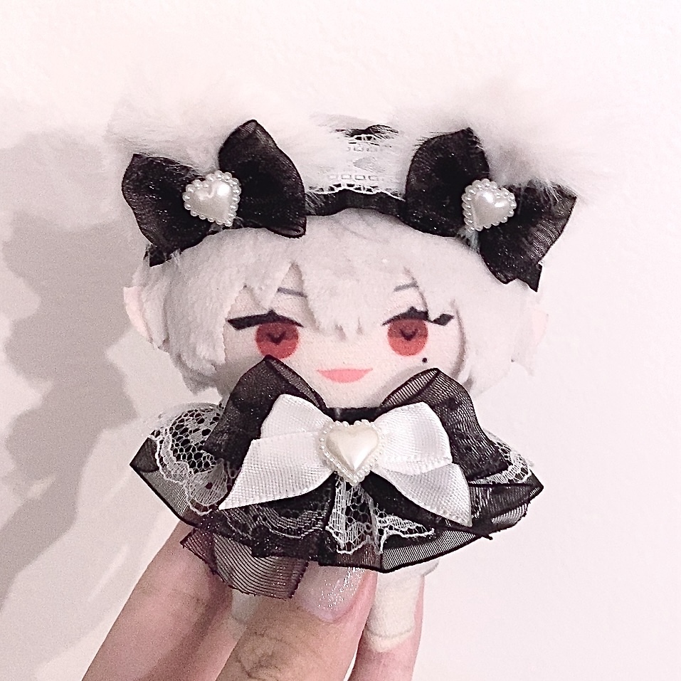 にじぱぺっと ぬい服 ぬい帽子 ネコ耳 ヘッドドレス 10cmぬいぐるみ