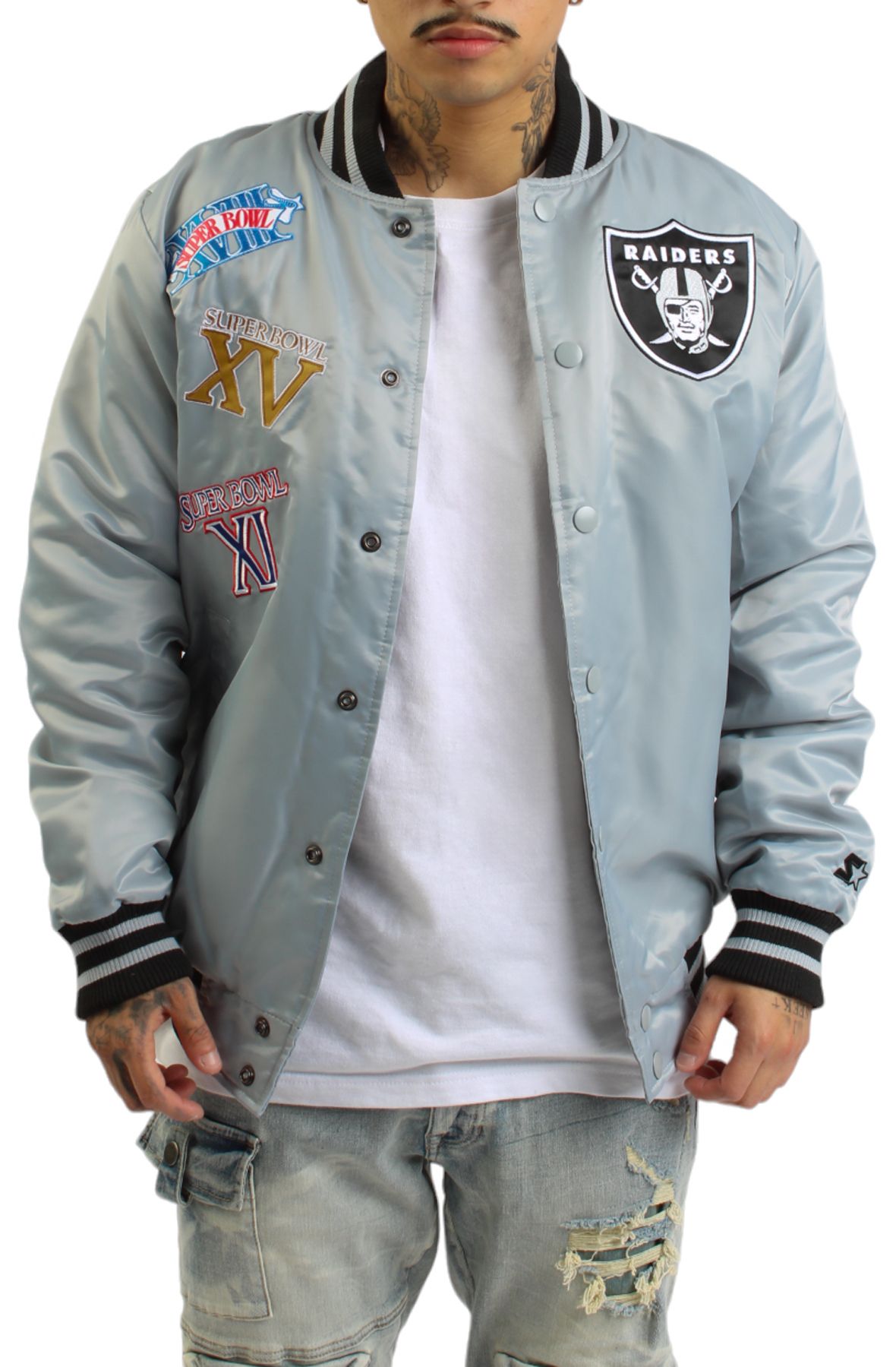 STARTER NFL Raiders Champions Jacket LS30C426 RAD - Shiekh