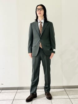 GLR CLOTH カラーサージ HX ノープリーツ スーツパンツ ―防シワ―