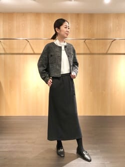 マットサテン デザインハイネックブラウス（01-04HI02-204）｜K.T
