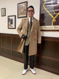 キャメルヘア ダブルブレスト ポロコート | Brooks Brothers Japan