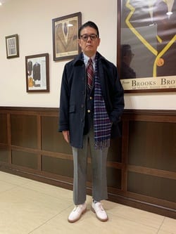 ウール/カシミヤ ラグランスリーブ ウォーキングコート | Brooks