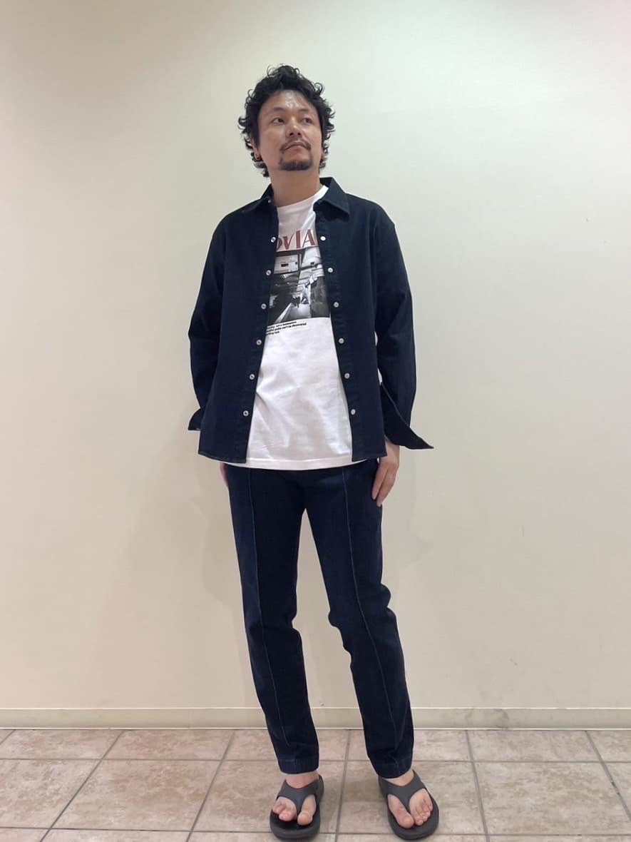 セットアップ対応】ストレッチ デニムシャツ｜5351POUR LES HOMMES